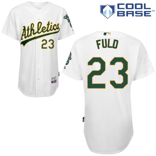Sam Fuld #23 MLB Jersey-Oakland Athletics Men's Authentic Home White Cool Base Baseball Jersey